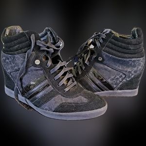 Coach Black Wedge Sneaker, size 11
